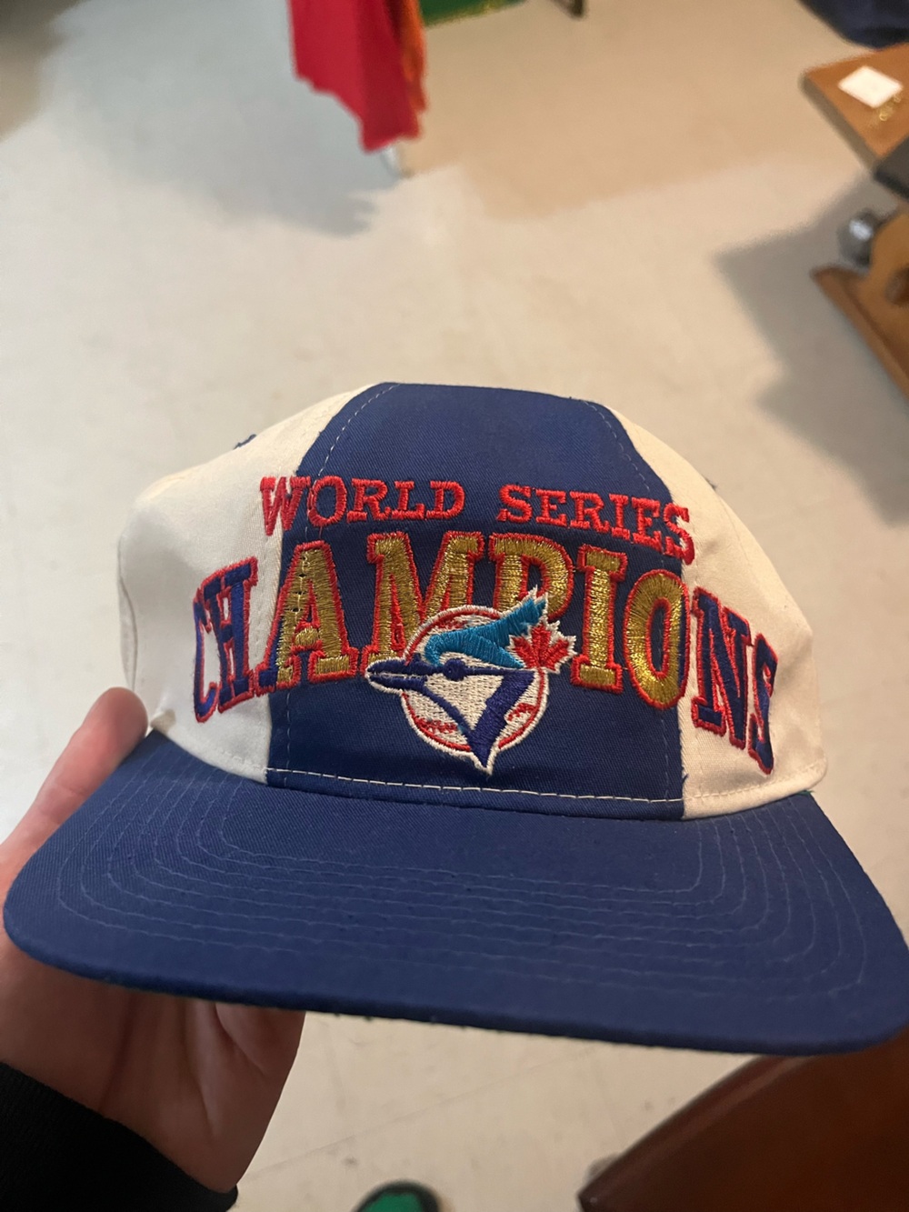 Vintage 1993 Toronto Blue Jays World Series Champions Starter Snapback Hat